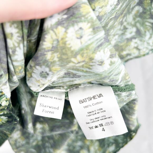 Batsheva X Laura Ashley Peasant Beaumaris Floral Dress Size 4 Sherwood Forest - Picture 8 of 10